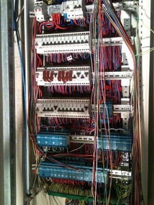 Tableau principal avec modules de commande domotique